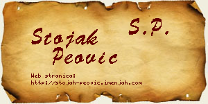 Stojak Peović vizit kartica